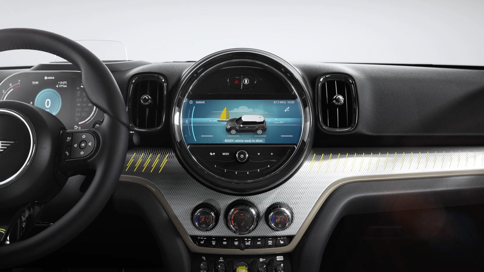 MINI Cooper SE Countryman ALL4 – að framan – grá og svartur